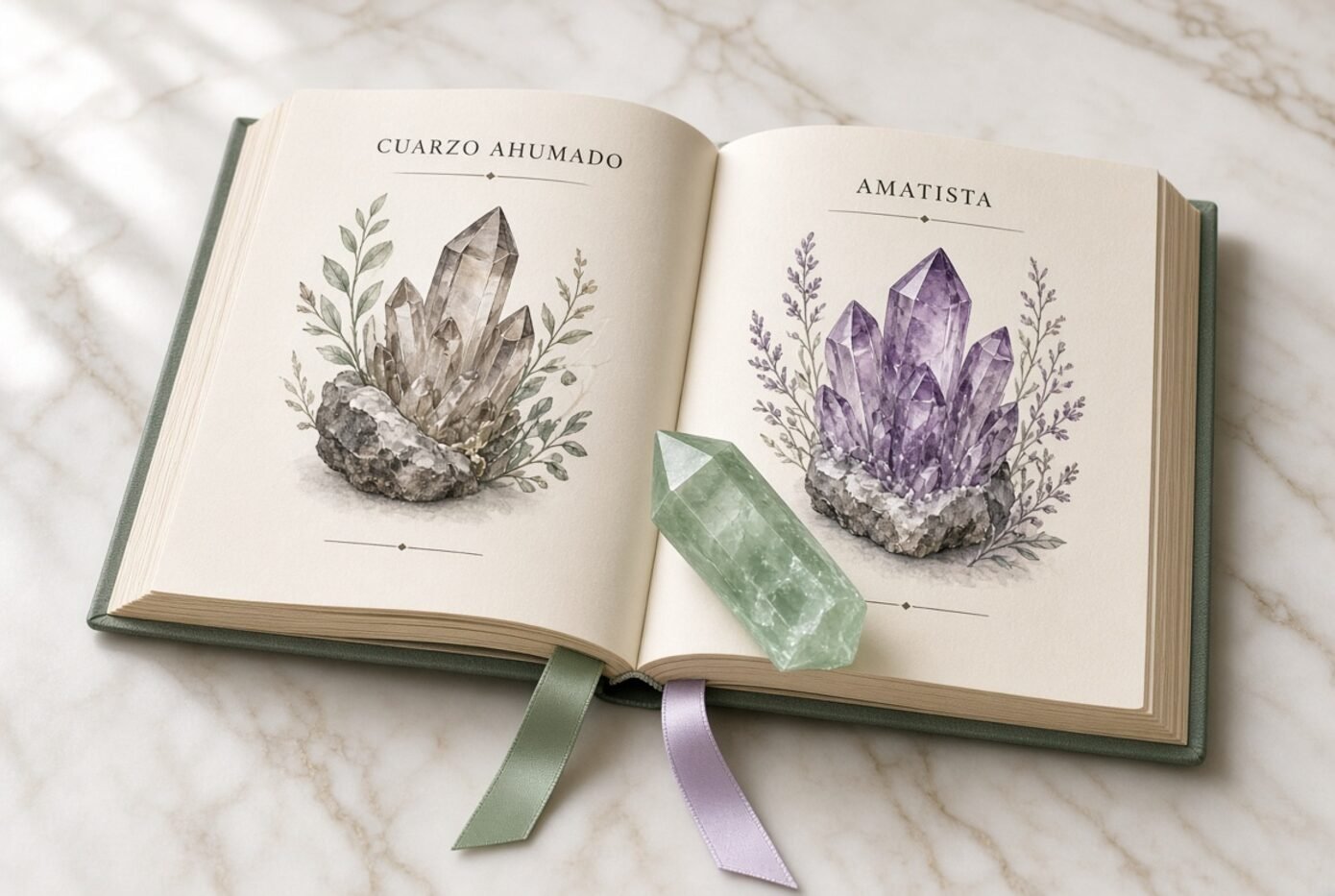 Interior ilustrado del atlas de minerales